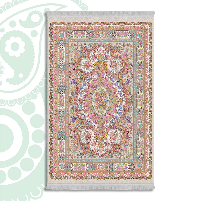 فرش ابریشم ماشینی یکرو کد SO-1015