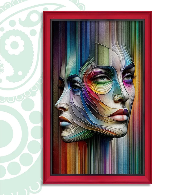 تابلو فرش طرح چهره کد TS-2577