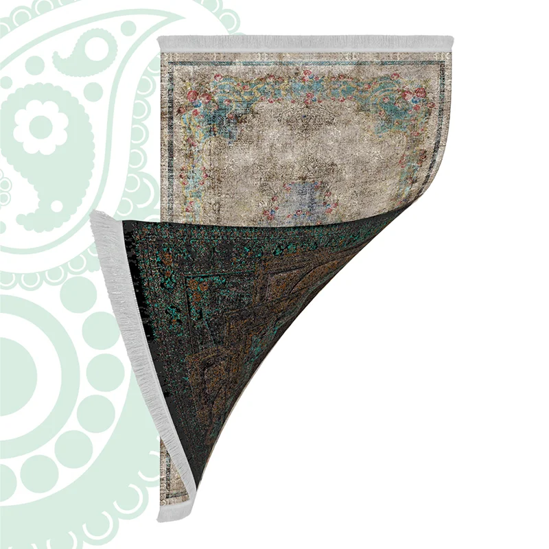 فرش ابریشم ماشینی دورو کد ST-1011