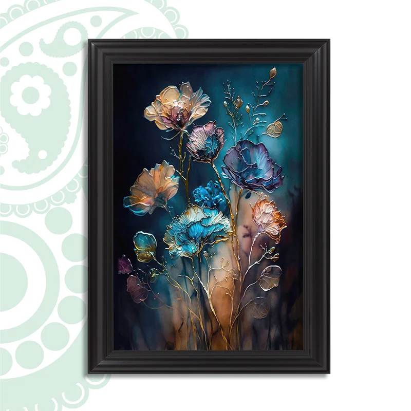 تابلو فرش طرح گل کد TS-2536