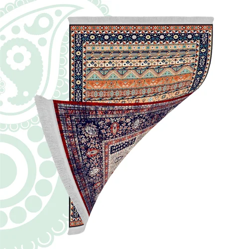 فرش ابریشم ماشینی دورو کد ST-1049