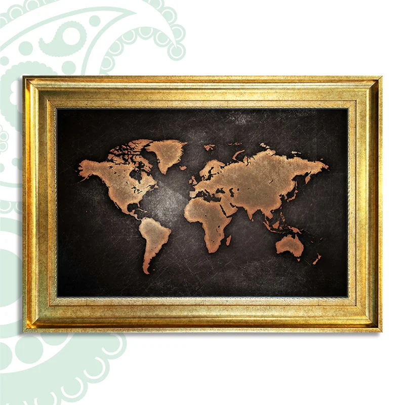 تابلو فرش طرح نقشه جهان کد TS-1403