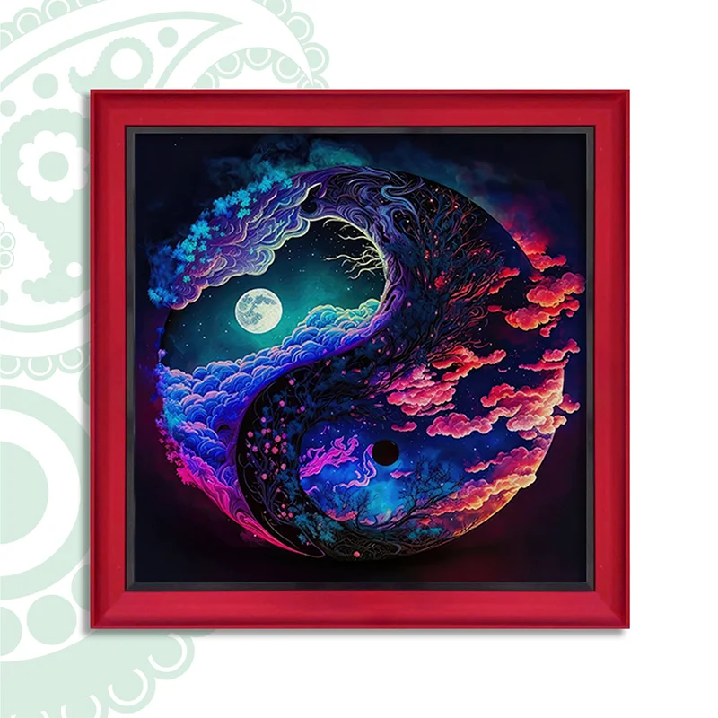 تابلو فرش طرح یین یانگ کد TS-1038