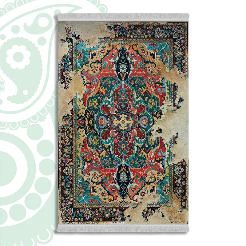 فرش ابریشم ماشینی یکرو کد SO-1025