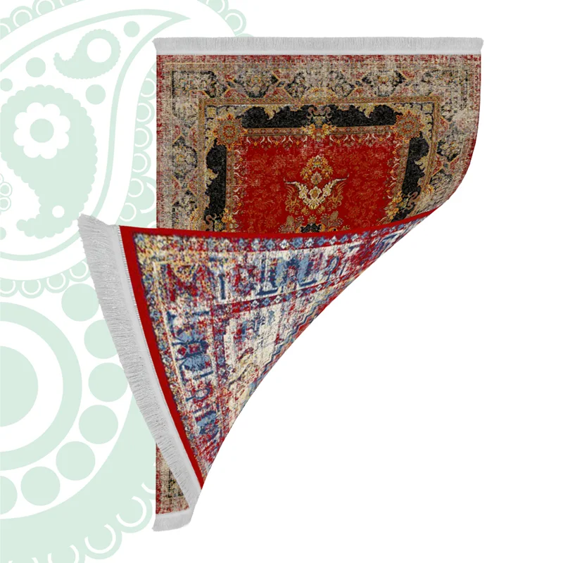 فرش ابریشم ماشینی دورو کد ST-1055