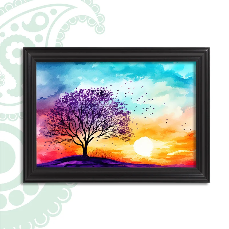 تابلو فرش طرح غروب کد TS-2517