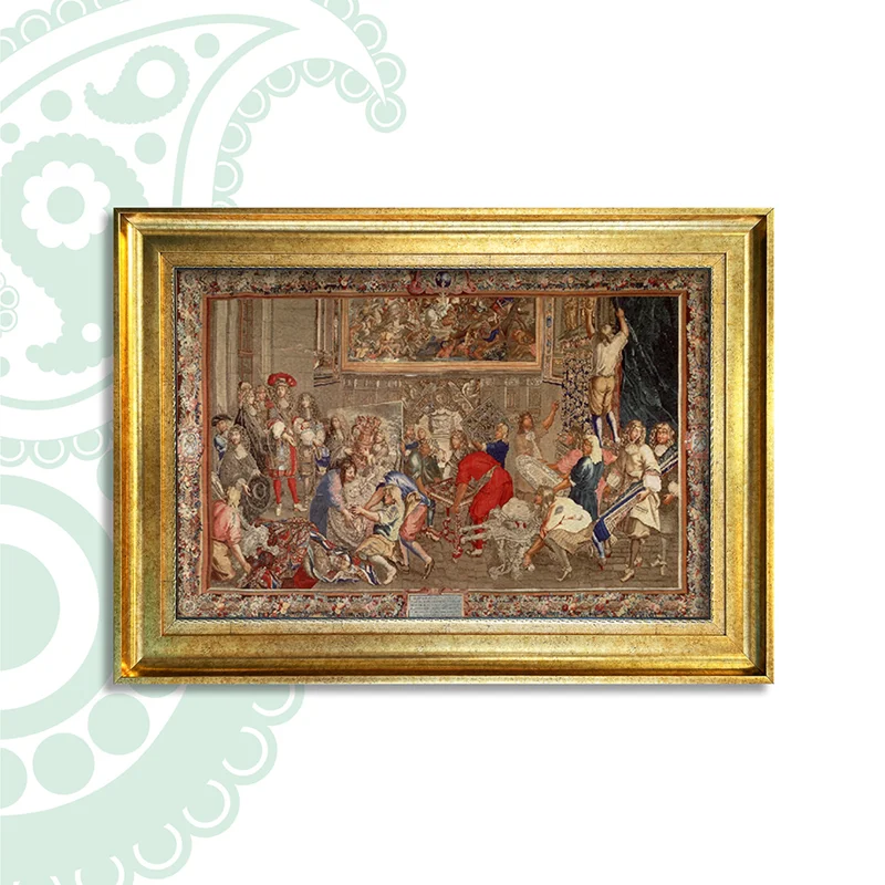 تابلو فرش طرح بازدید از کارخانه گوبلن کد TS-1077