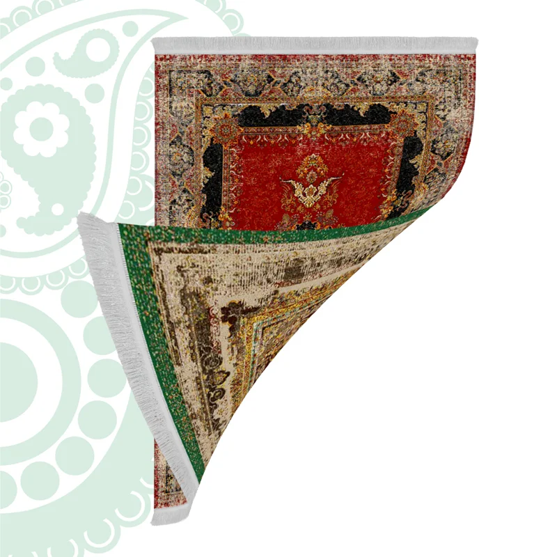 فرش ابریشم ماشینی دورو کد ST-1027