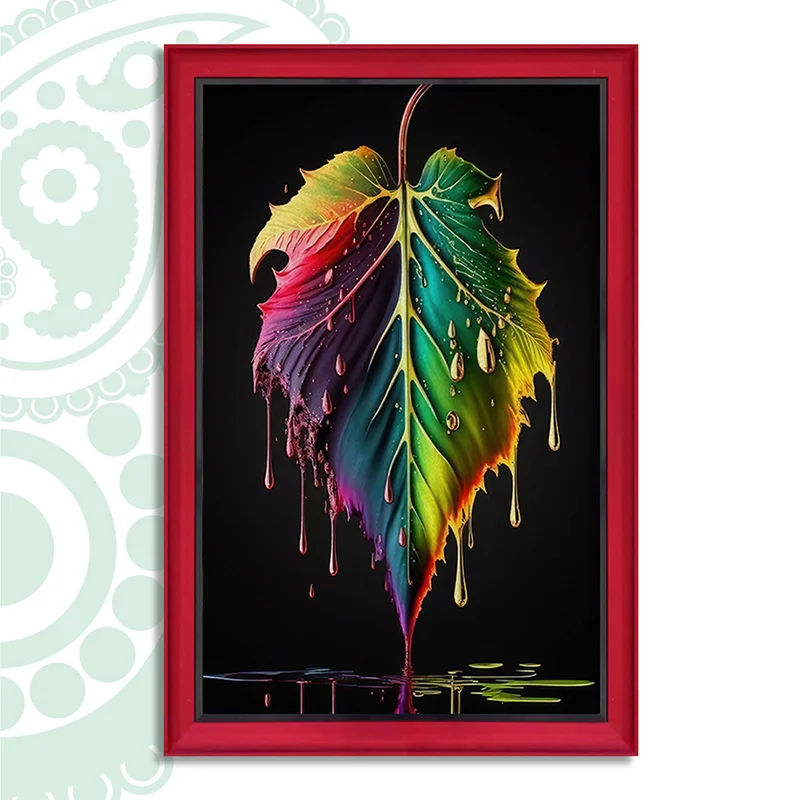 تابلو فرش طرح برگ کد TS-1008