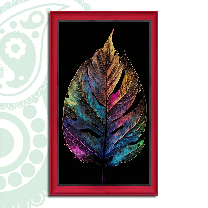 تابلو فرش طرح برگ کد TS-1019