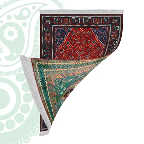 فرش ابریشم ماشینی دورو کد ST-1060