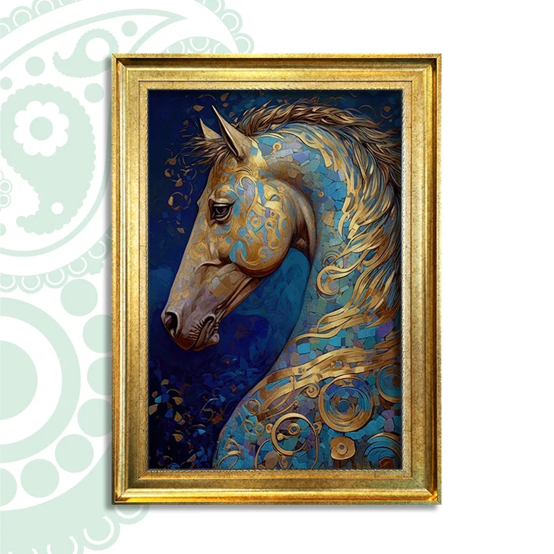 تابلو فرش طرح اسب کد TS-2575